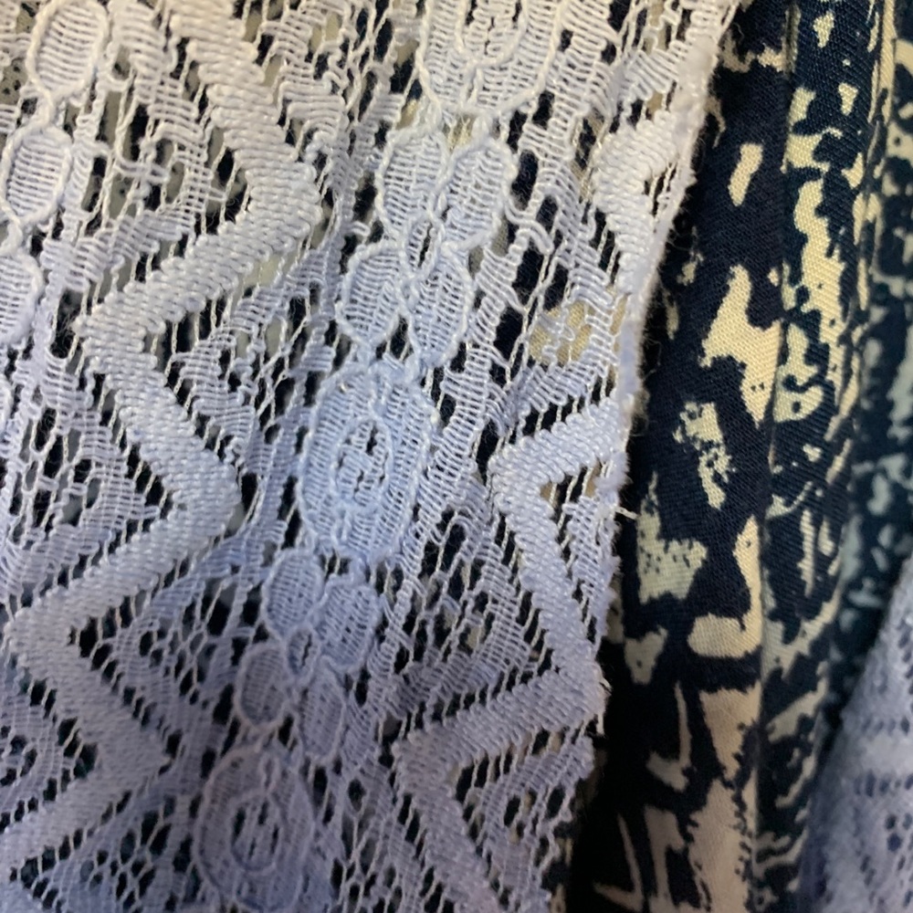 Gimmicks by BKE Boho Blue White Maxi Lace Skirt XS - Picture 5 of 5
